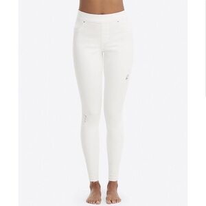 Spanx | White Distressed Skinny Jeans Size Small